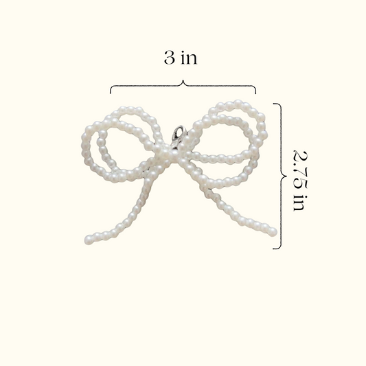 Pearl Ribbon Shoe Charm